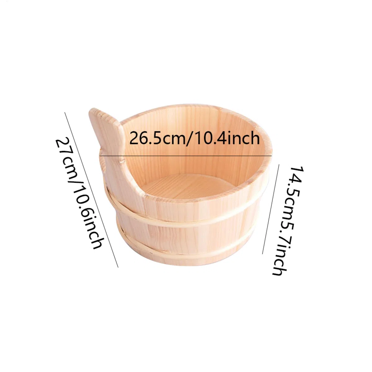 Wiadro do sauny Cedr - drewniane wiadro i chochla zestaw - 4 l drewniane z