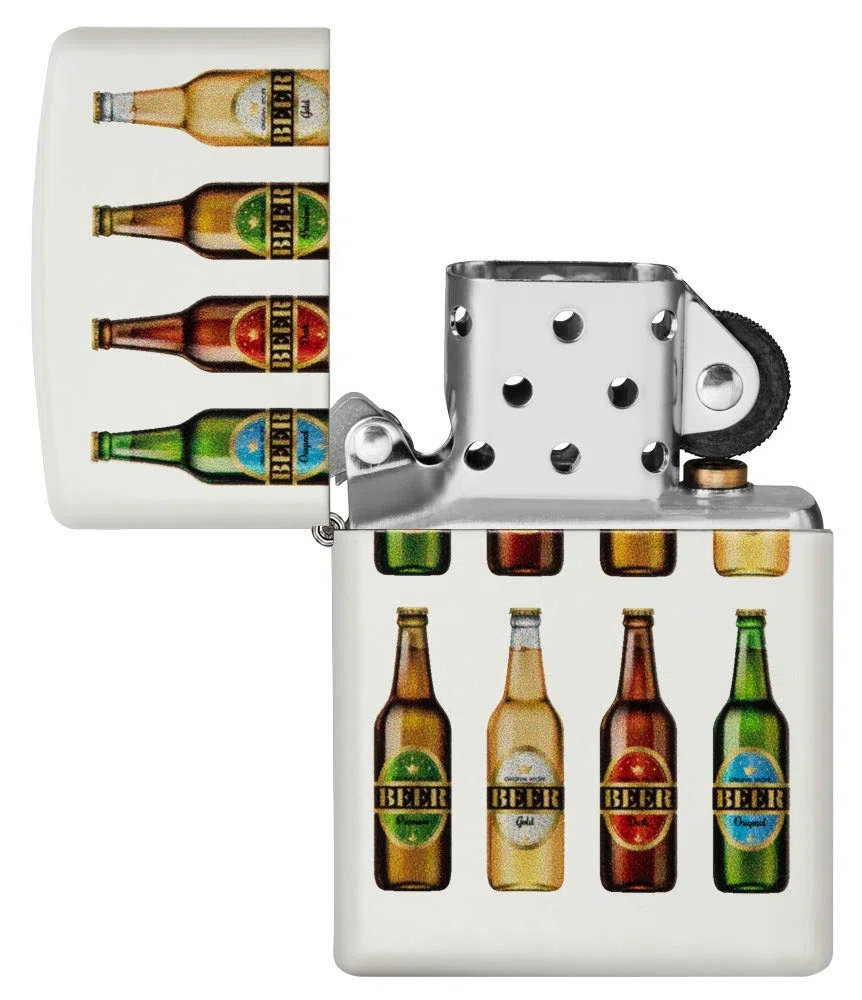 Zippo Classic Lighter-Beer Bottles zapalniczka z mosiądzu, indywidualne wzornictwo, oryginalny kieszonkowy rozmiar