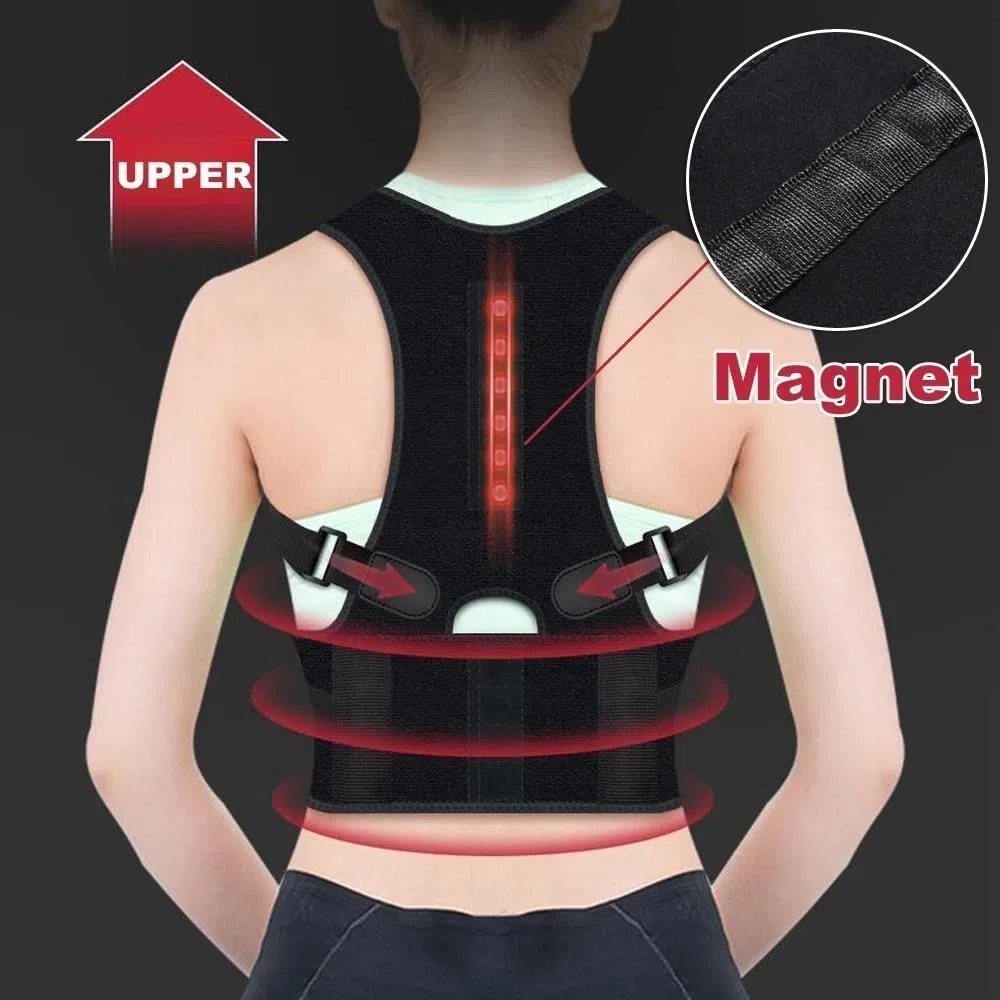 Magnetyczny pas podparcia lędźwi z pełnym tyłem Korektor ortezy Mężczyźni Kobiety Talia Trainer Wrap Z 10 magnesami Gorset