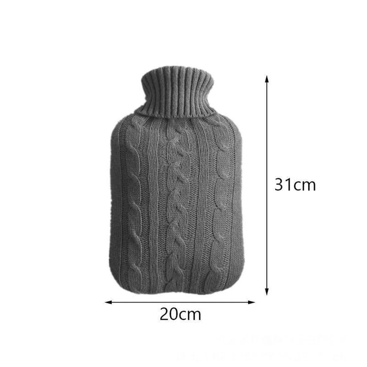 Termofory Torba z dzianiny 2L Duży termofor tkaną osłoną, na gorącą wodę,Worek na gorącą wodę(B)