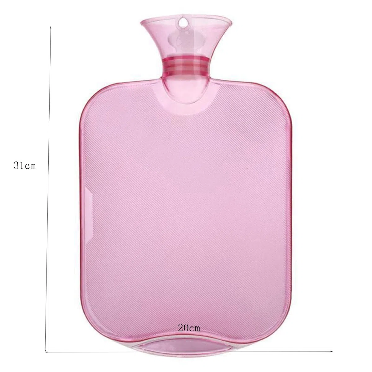 Butelki na gorącą wodę 2000 ml Napełniane wodą worki Gruby worek Butelka Przezroczyste termofory Etui z PVC Torba,Worek na gorącą wodę(E)