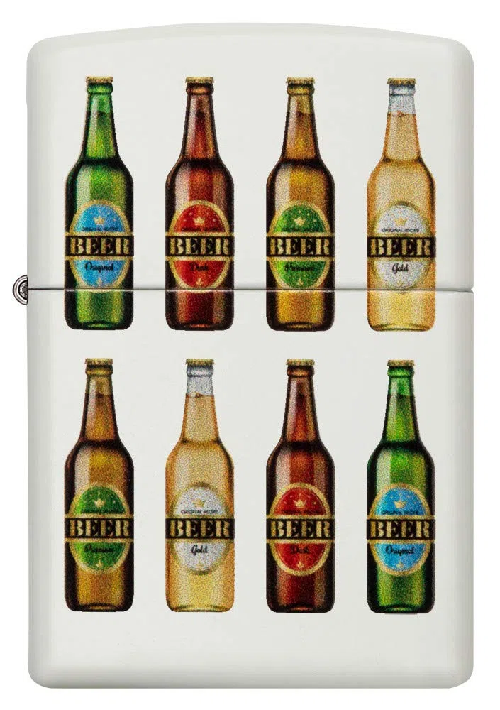 Zippo Classic Lighter-Beer Bottles zapalniczka z mosiądzu, indywidualne wzornictwo, oryginalny kieszonkowy rozmiar