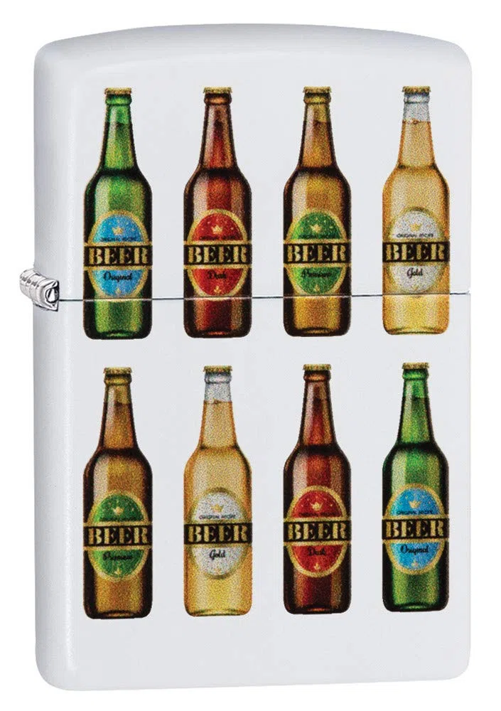 Zippo Classic Lighter-Beer Bottles zapalniczka z mosiądzu, indywidualne wzornictwo, oryginalny kieszonkowy rozmiar